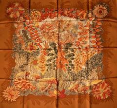 A variation of the Hermès scarf `L'ile déserte ` first edited in 1998 by `Annie Faivre`