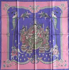 A variation of the Hermès scarf `India ` first edited in 1986 by `Caty Latham`