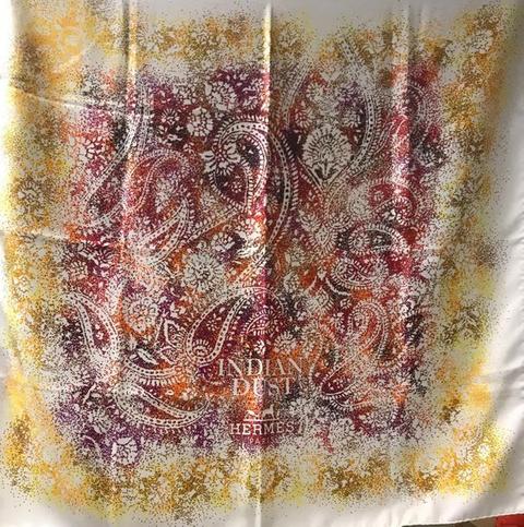 A variation of the Hermès scarf `Indian dust ` first edited in 2008 by `Benoît-Pierre Emery`