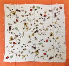 A variation of the Hermès scarf `Insectes (avec ou sans bordure)` first edited in 1958 by `Hugo Grygkar`, `Madame la Torre`