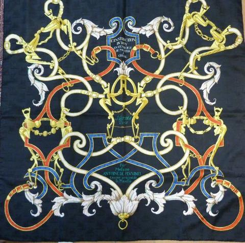 A variation of the Hermès scarf `L'instruction du roy ` first edited in 1993 by `Henri d'Origny`