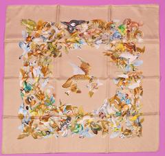 Hermès L'Intrus scarf in beige by Antoine De Jacquelot, 1996