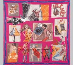 A variation of the Hermès scarf `J'aime mon carré ` first edited in 2011 by `Saw Keng`