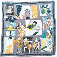 A variation of the Hermès scarf `J'aime mon carré ` first edited in 2011 by `Saw Keng`