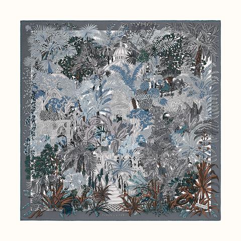 A variation of the Hermès scarf `Jardin à sintra` first edited in 2017 by `Annie Faivre`