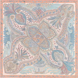 A variation of the Hermès scarf `Le jardin de la maharani` first edited in 2017 by `Annie Faivre`