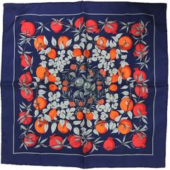 A variation of the Hermès scarf `Jardins d'eden` first edited in 2003 by `Annie Faivre`