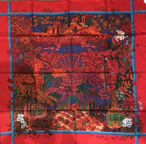 A variation of the Hermès scarf `Jardins d'hiver` first edited in 2007 by `Annie Faivre`