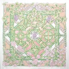 A variation of the Hermès scarf `Les jardins de villandry` first edited in 2006 by `Laurence Bourthoumieux`