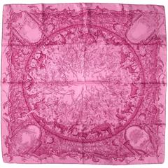 A variation of the Hermès scarf `Jardins des métamorphoses` first edited in 2010 by `Houtin Fançois `