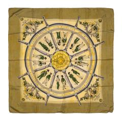 A variation of the Hermès scarf `Jeanne d'arc-croiseur école ou gouvernail` first edited in 1947 by `Hugo Grygkar`