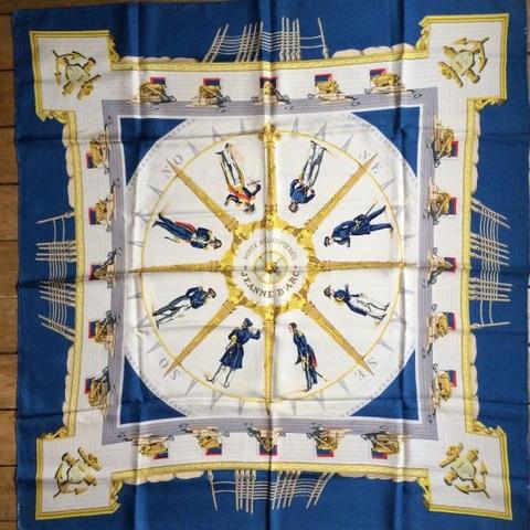 A variation of the Hermès scarf `Jeanne d'arc-croiseur école ` first edited in 1957 by `Hugo Grygkar`