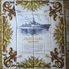 A variation of the Hermès scarf `Jeanne-d'arc-croiseur école 1` first edited in 1951 by `Philippe Ledoux`