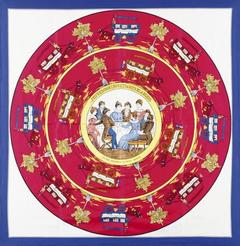 A variation of the Hermès scarf `Jeu des omnibus et dames blanches ` first edited in 1987 by 