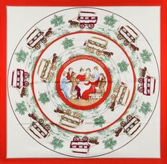 A variation of the Hermès scarf `Jeu des omnibus et dames blanches ` first edited in 1987 by 