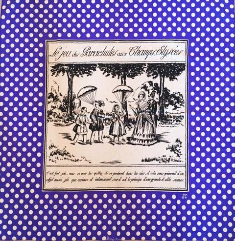 A variation of the Hermès scarf `Le jeu des parachutes aux champs d'élysées ` first edited in 1938 by 