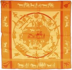 A variation of the Hermès scarf `Jeux d'ombres` first edited in 2004 by `Loïc Dubigeon`