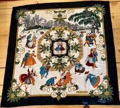 A variation of the Hermès scarf `Joies d'hiver` first edited in 1992 by `Joachim Metz`