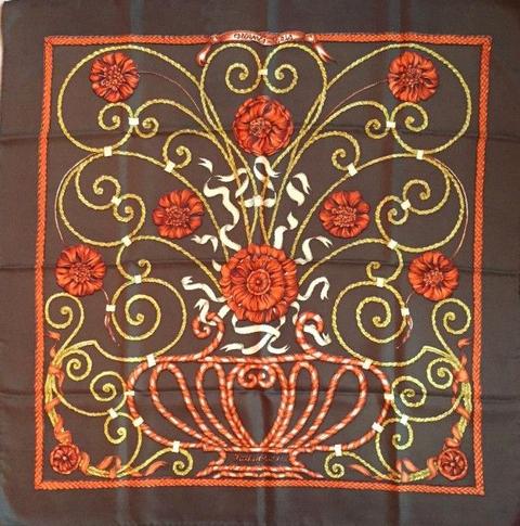 A variation of the Hermès scarf `Jouvence ` first edited in 1968 by `Leila Menchari`