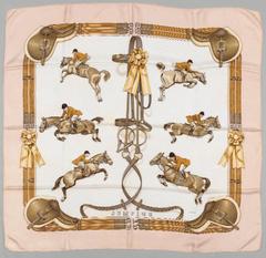 A variation of the Hermès scarf `Jumping ` first edited in 1971 by `Philippe Ledoux`