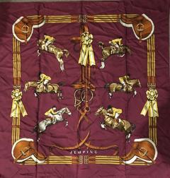 A variation of the Hermès scarf `Jumping ` first edited in 1971 by `Philippe Ledoux`