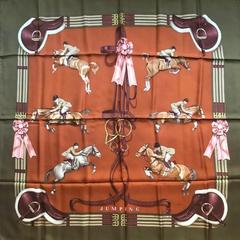 A variation of the Hermès scarf `Jumping ` first edited in 1971 by `Philippe Ledoux`