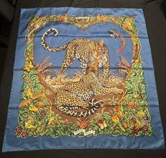 A variation of the Hermès scarf `Jungle love` first edited in 2000 by `Robert Dallet`