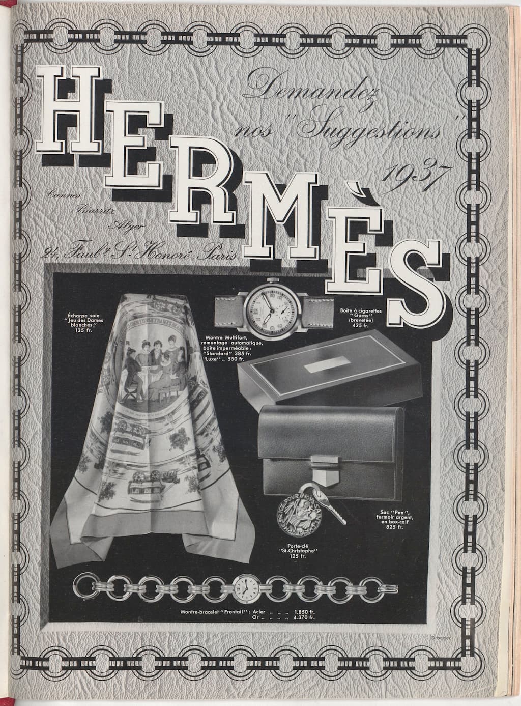 Hermes ad in Vogue magazine 1937